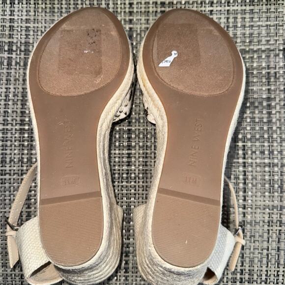 Nine West Joydyn8 Espadrille Wedge Sandals - Snake Skin - Size 11 - Picture 8 of 10